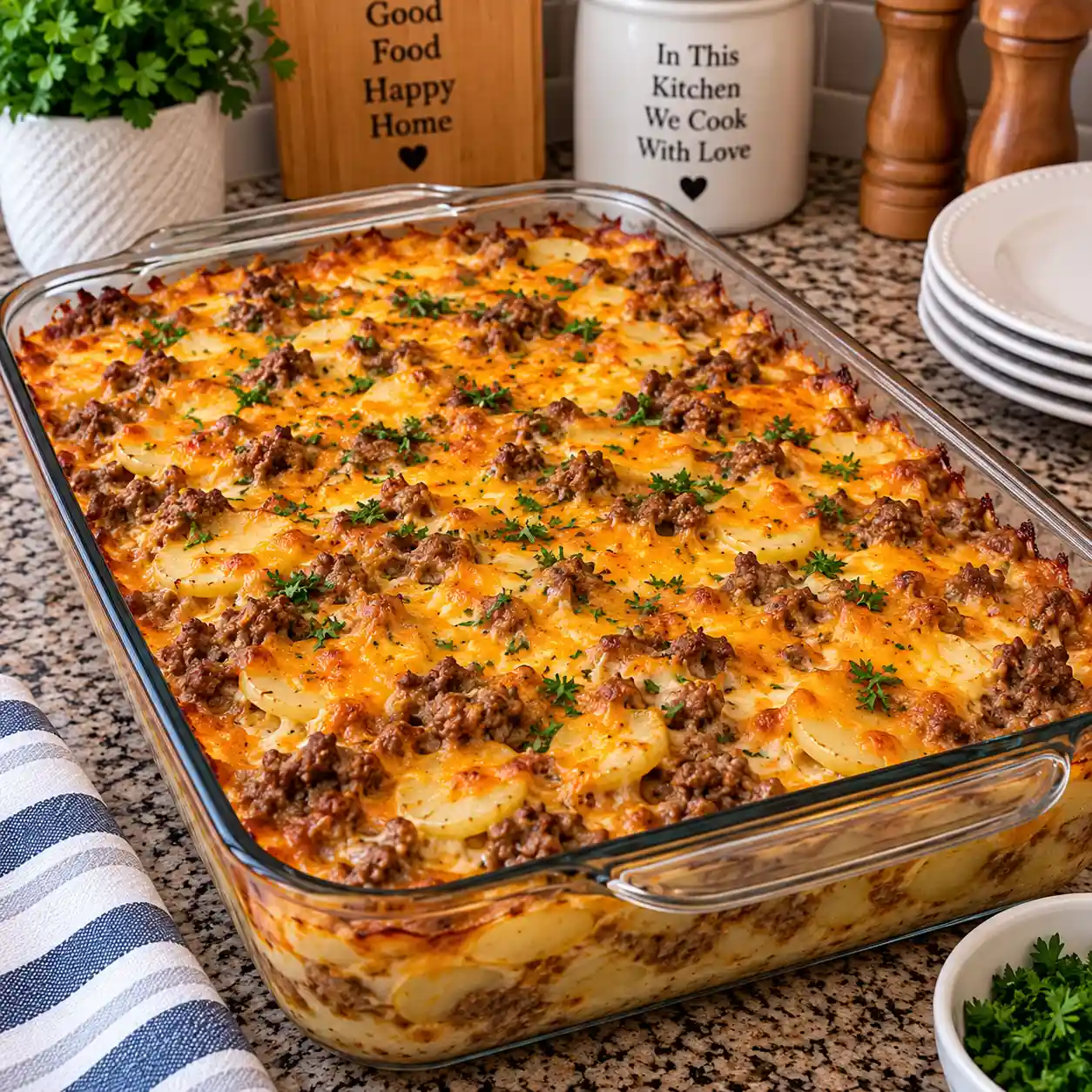 Ground Beef and Potato Casserole