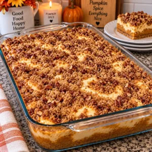 Pumpkin Cheesecake Crumble Cake