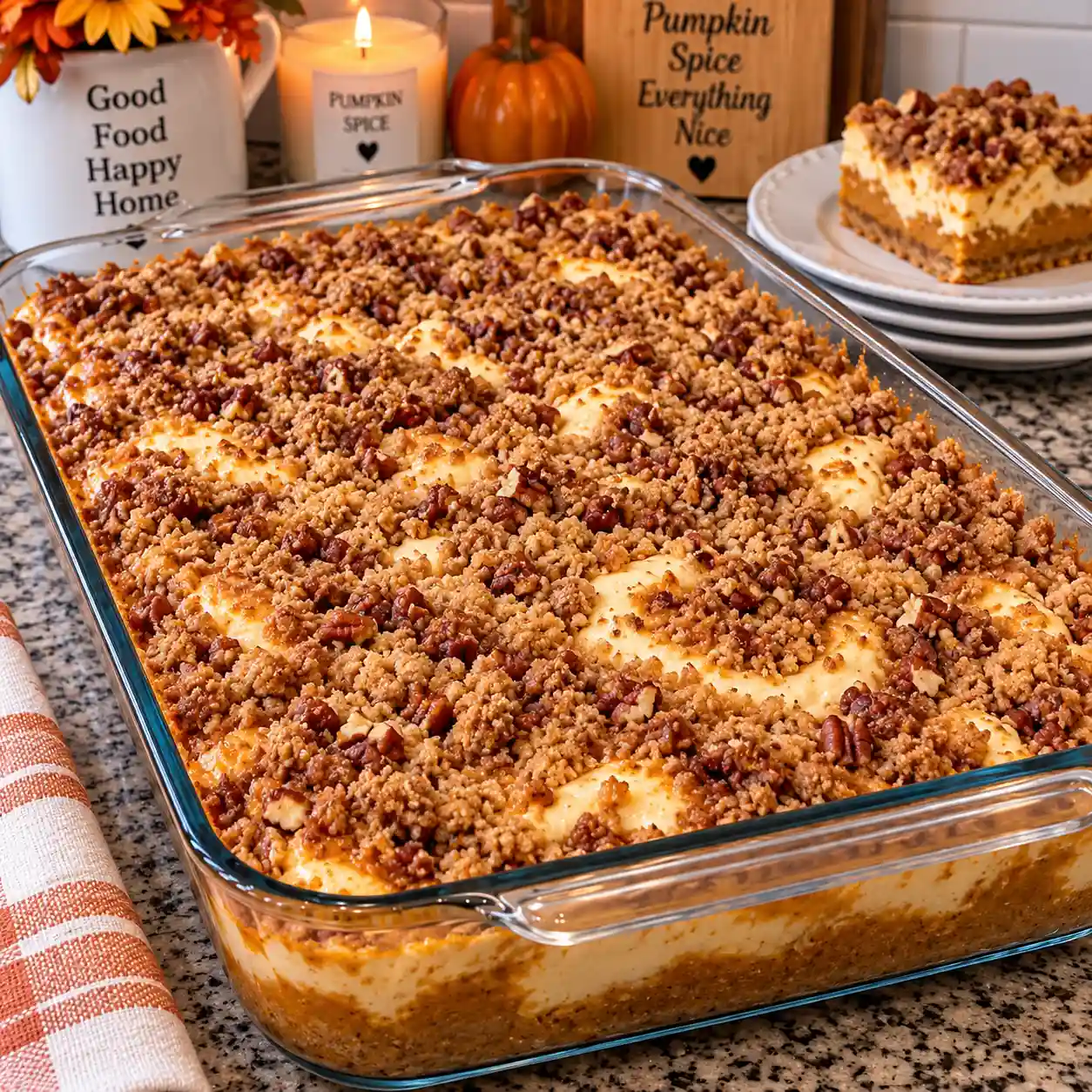 Pumpkin Cheesecake Crumble Cake