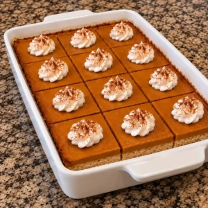 Pumpkin Pie Bars with Shortbread Crust