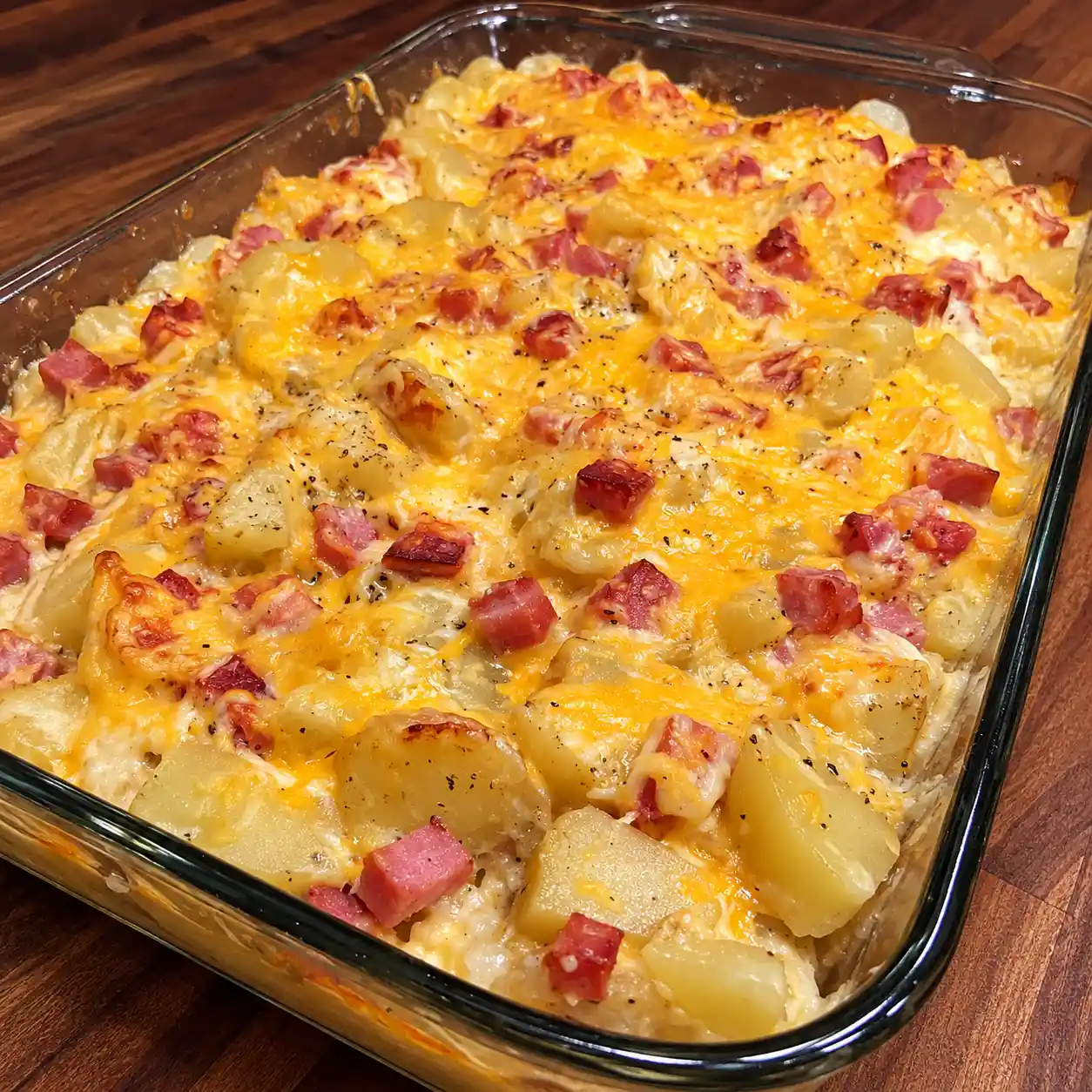 Cheesy Ham Potato Casserole