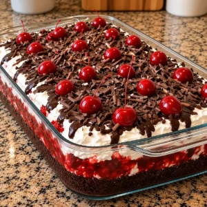 Chocolate Cherry Black Forest Poke Cake