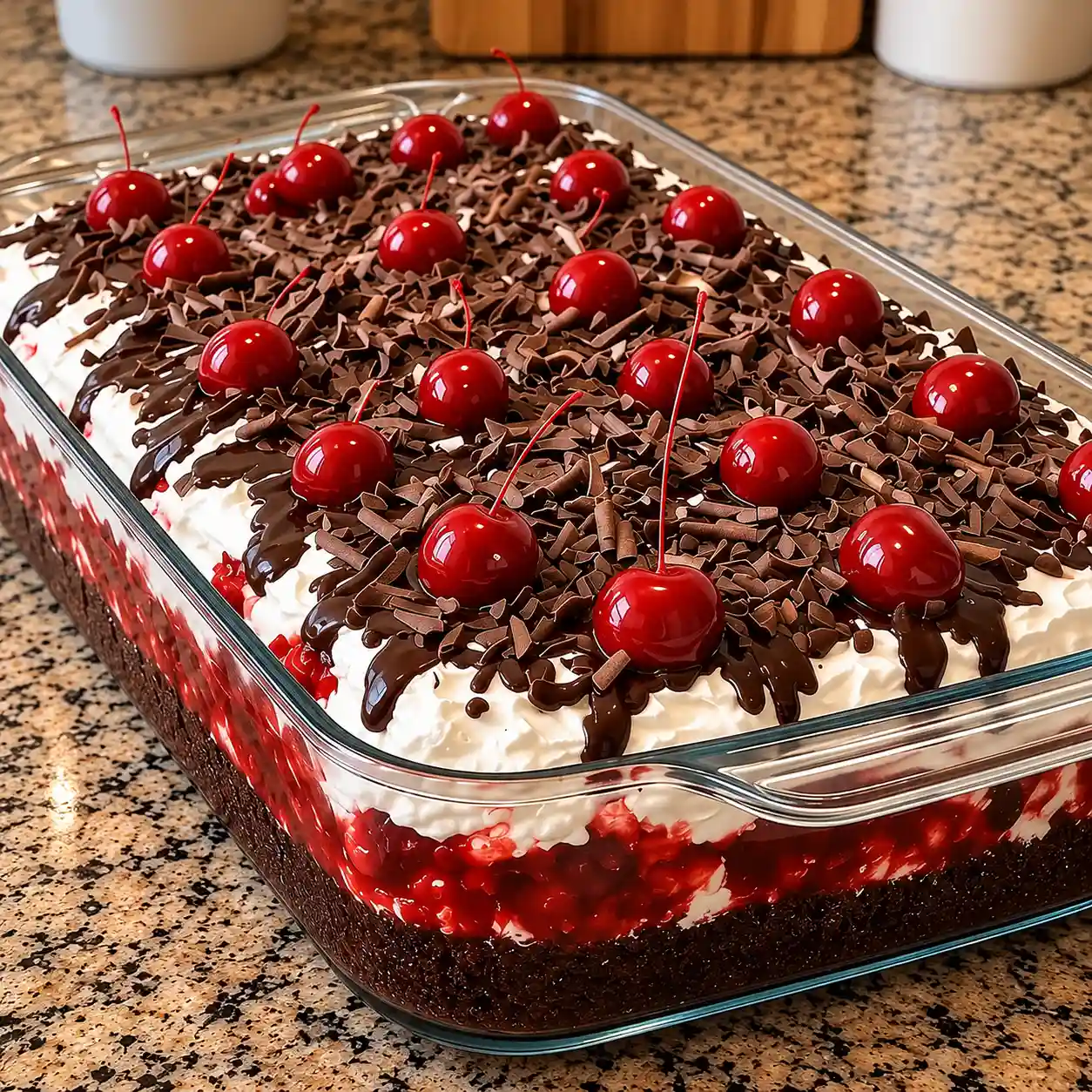 Chocolate Cherry Black Forest Poke Cake