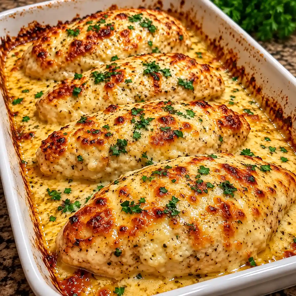 Creamy Parmesan Baked Chicken
