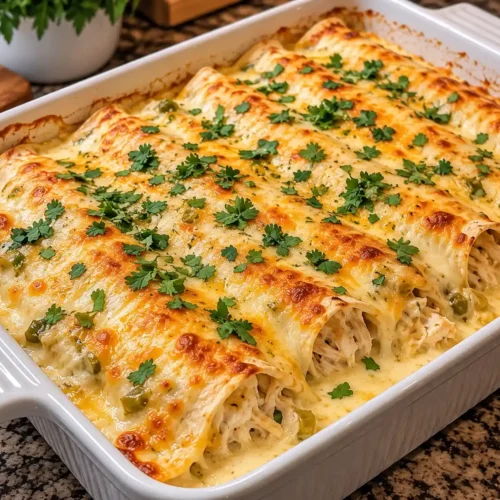 Creamy White Chicken Enchiladas
