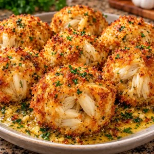 Crispy Garlic Butter Crab Bombs