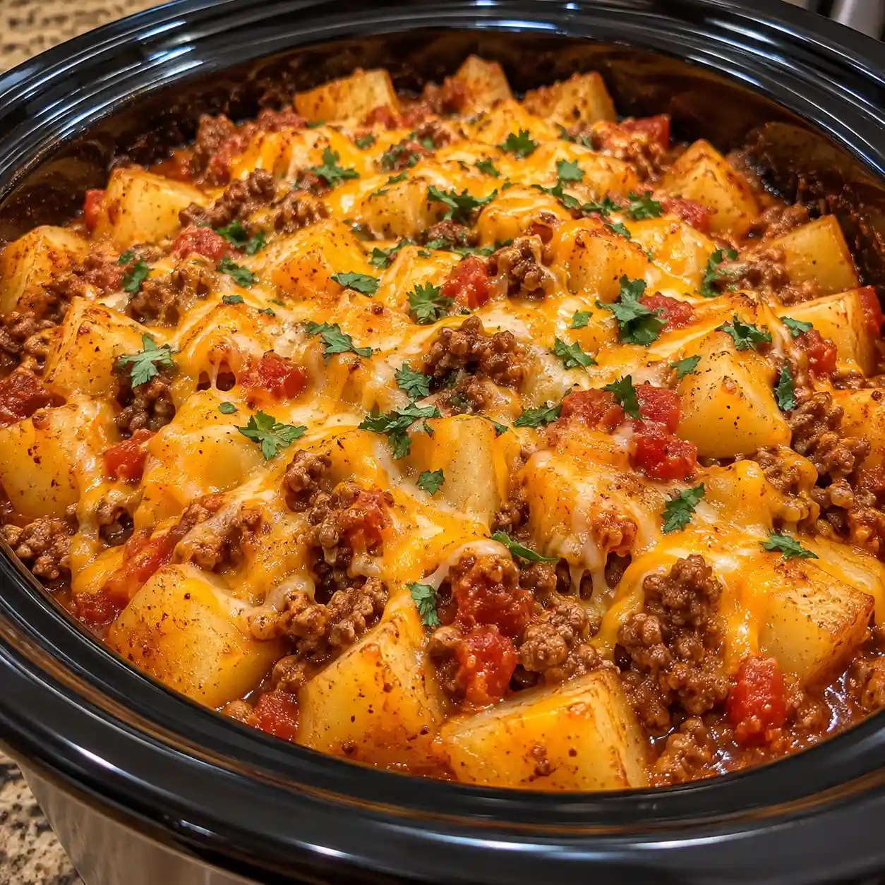 Crockpot Taco Potatoes Dinner