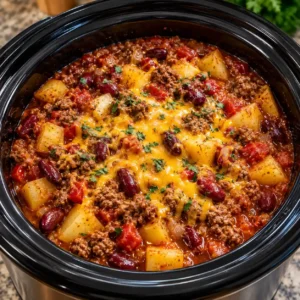 Slow Cooker Beef and Potato Chili